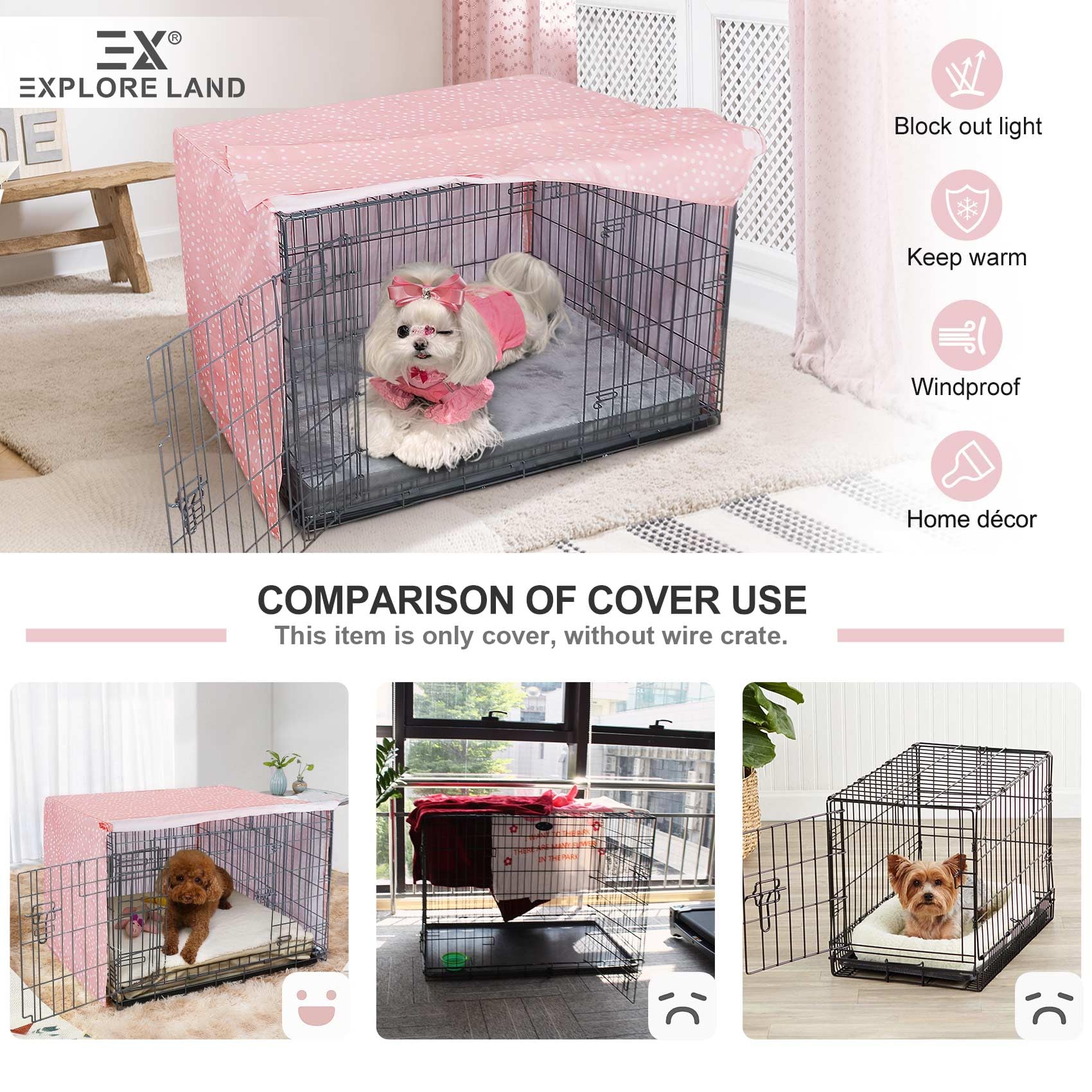 Explore Land crate cover with hoop closure allows quick, secure setup.