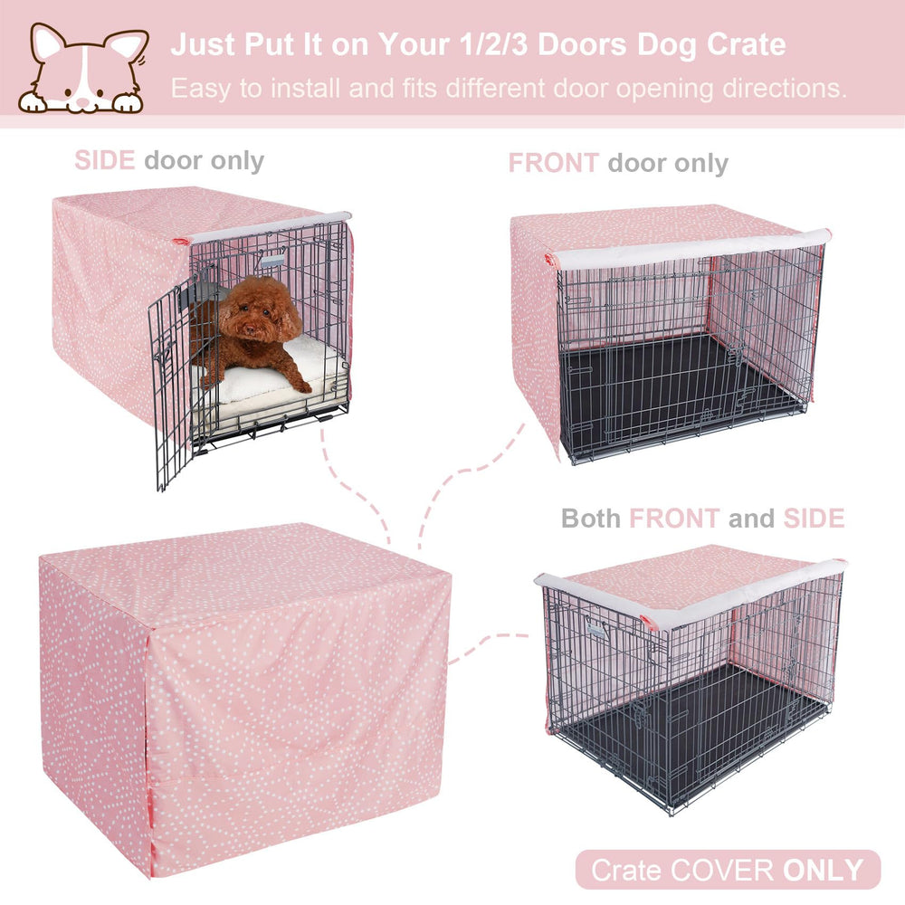 Explore Land universal-fit crate cover fits most 24-inch crates.
