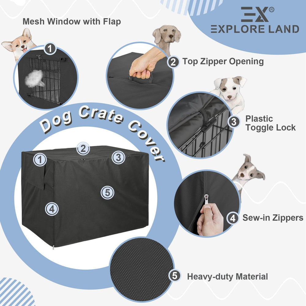 Explore Land crate cover top zipper handle allows easy removal and transport