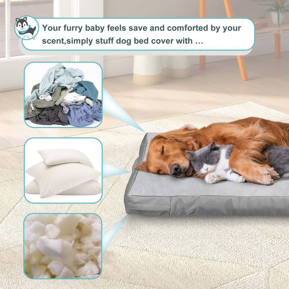Explore Land machine washable dog bed cover for quick cleanup.