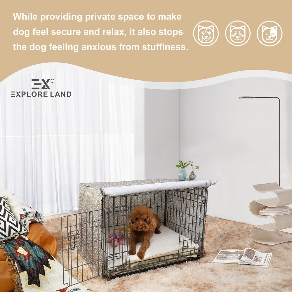 Explore Land sun-wind blocking cover keeps interior temperature steady.