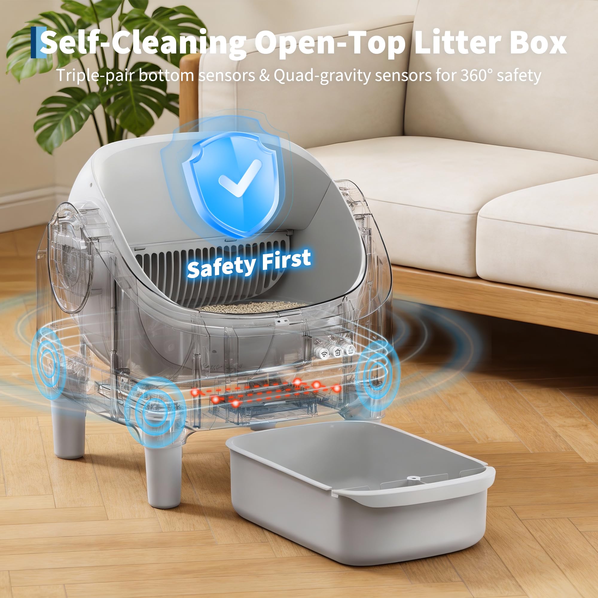 ExploreHorizon multi-cat friendly design accommodates kittens to large cats.