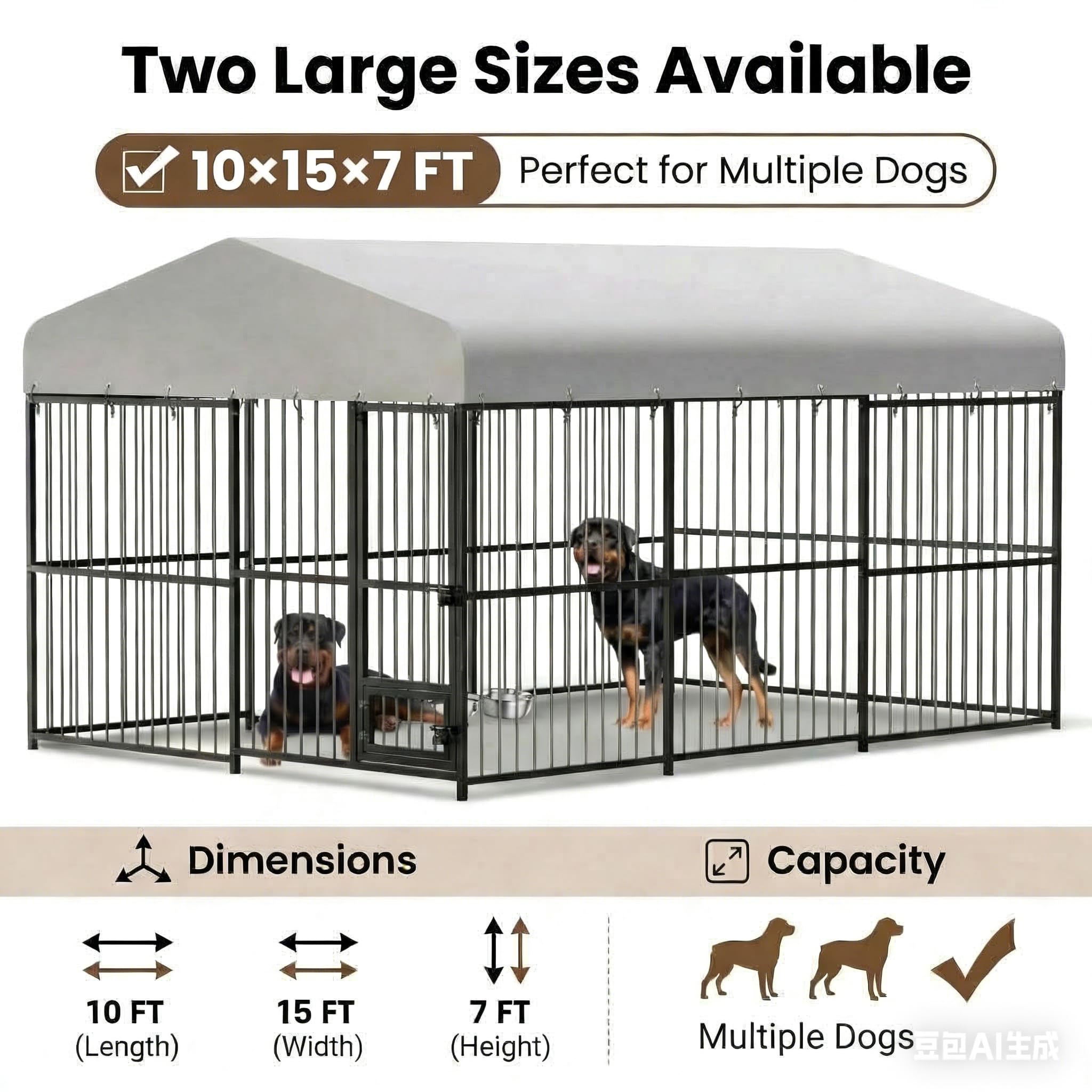 ExploreHorizon multi-pet pen design suits dogs, chickens, cats, and more