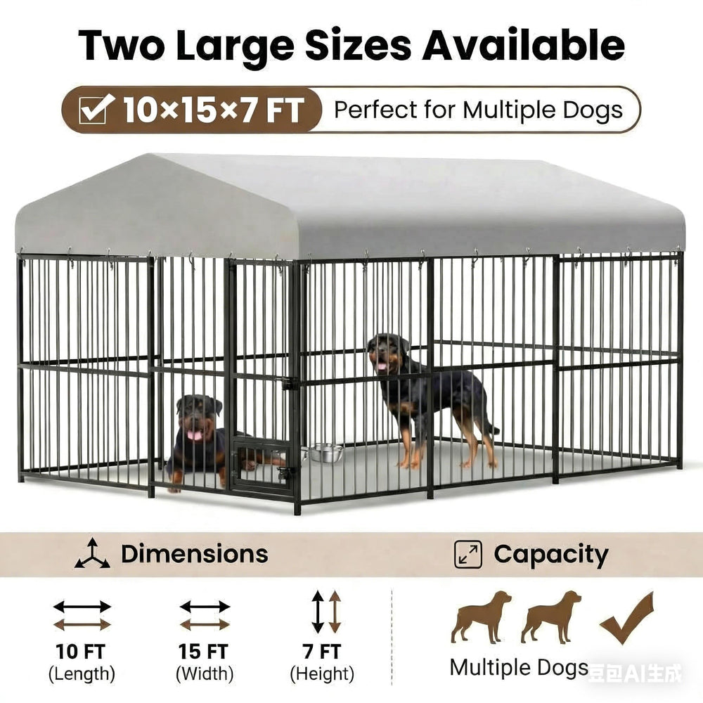ExploreHorizon multi-pet pen design suits dogs, chickens, cats, and more