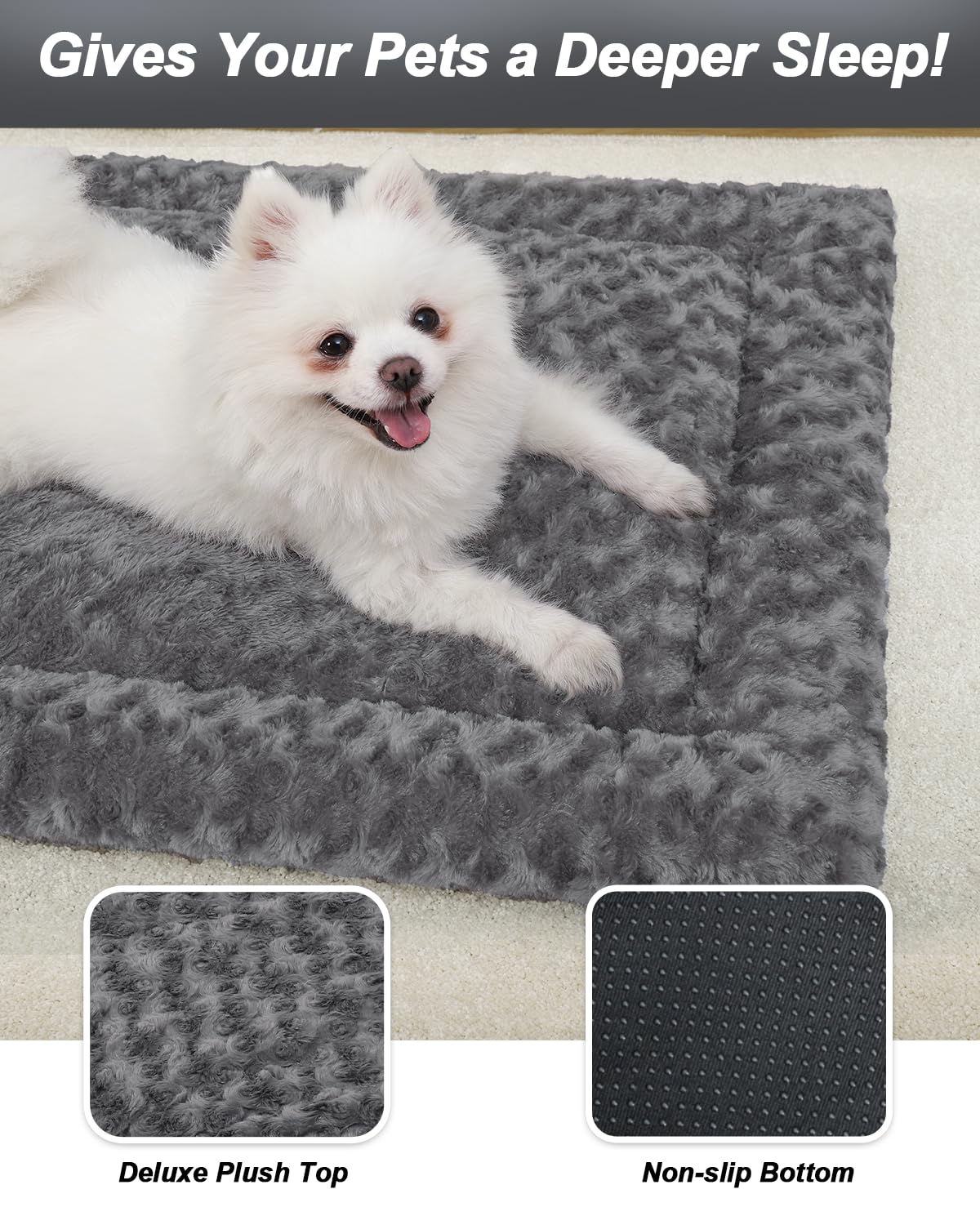 All-season dog bed mat adapts to warm and cool settings for year-round comfort.