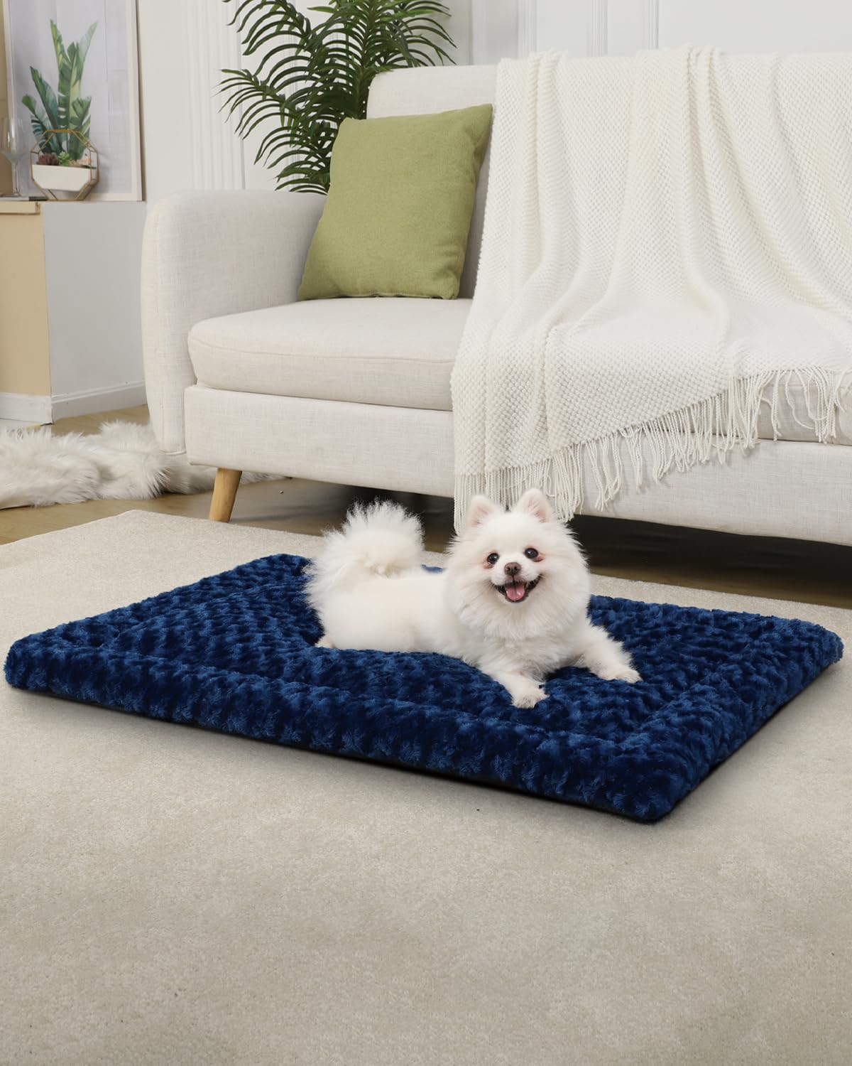 Exsnugy bed placed in a crate or elevated bed setup for versatility