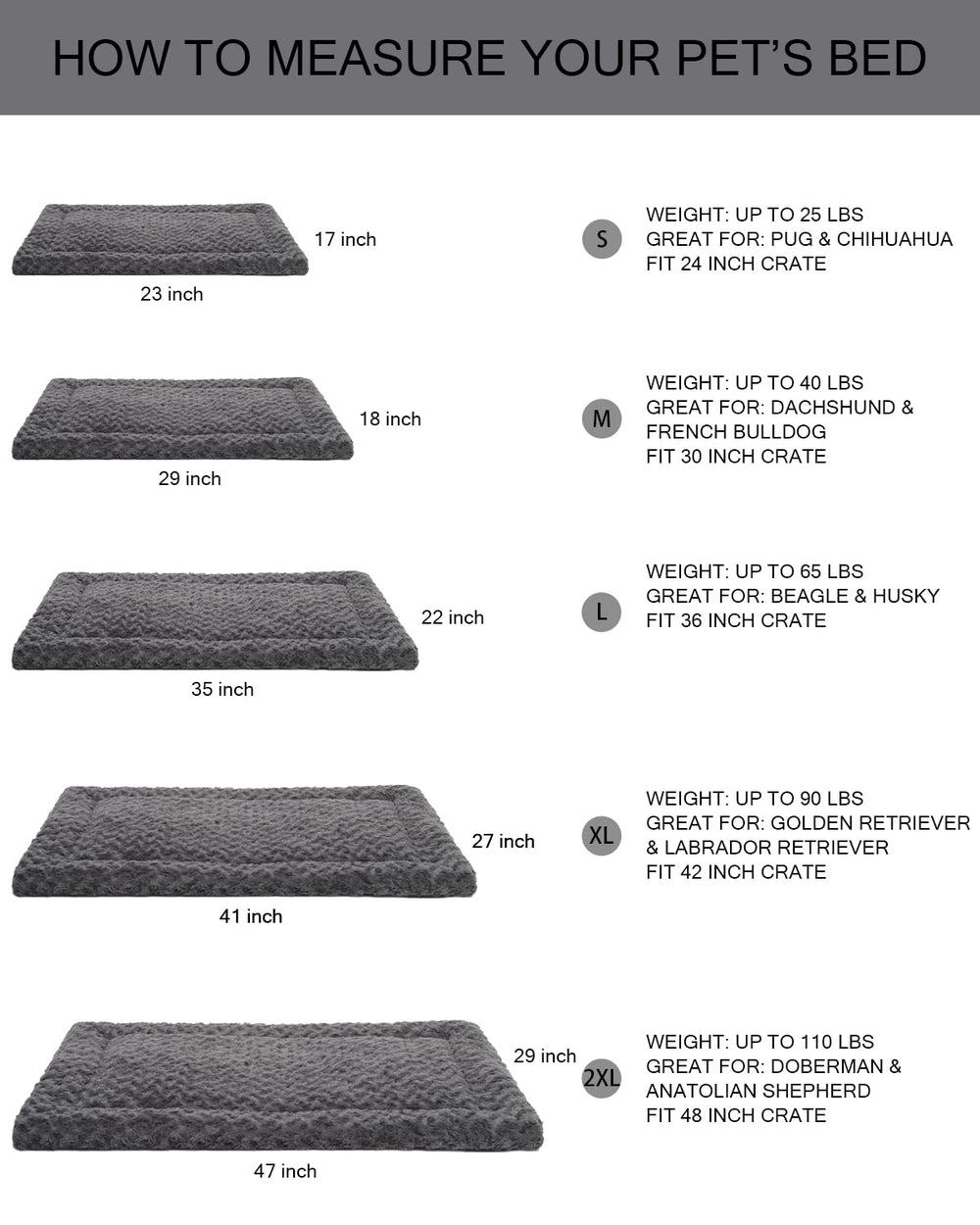 Exsnugy crate bed mat in large size offering stretch space for dogs