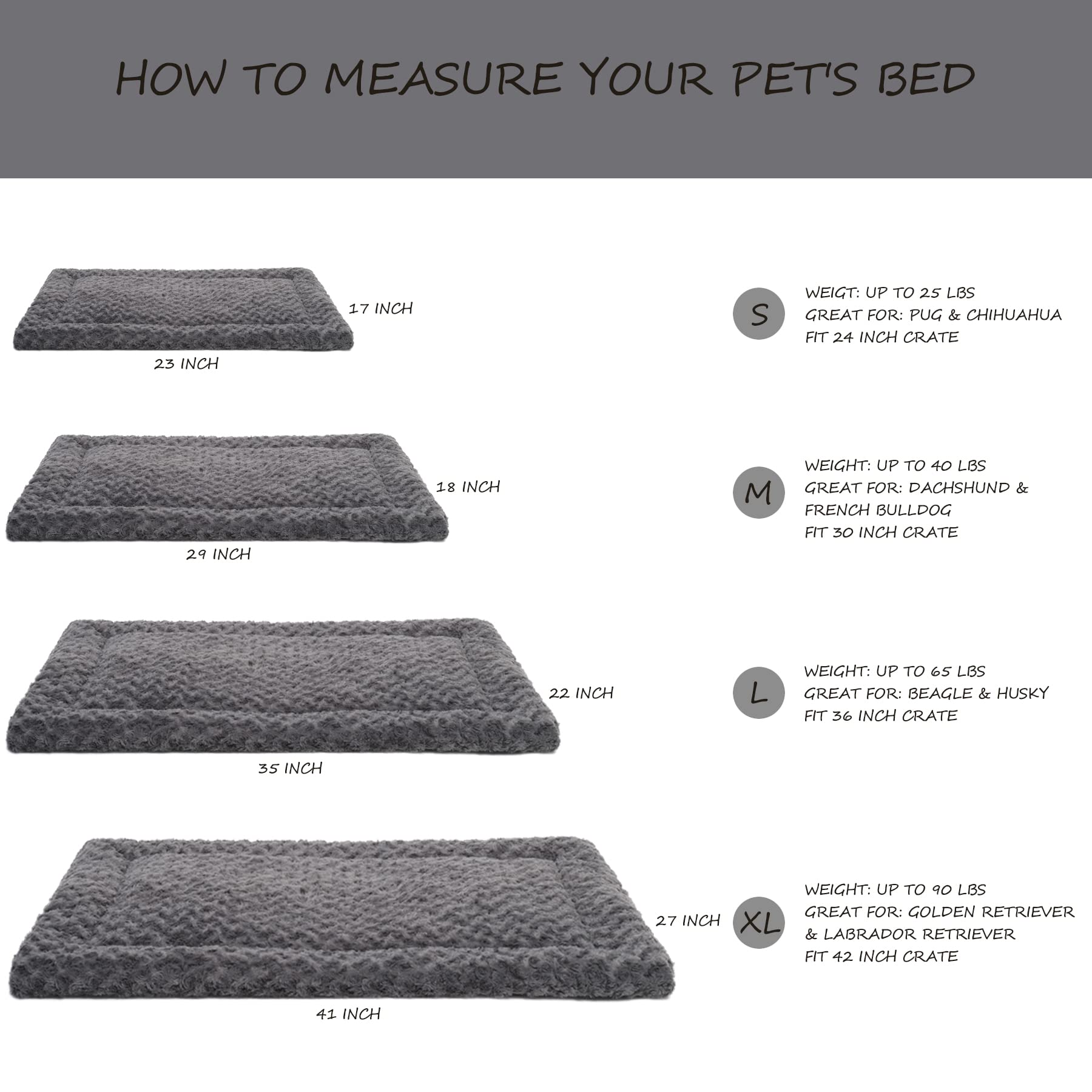 Exsnugy gray plush bed mat after washing remains soft and fluffy