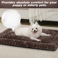 Exsnugy rectangular dog bed mat sized 47x29 for versatile placement.