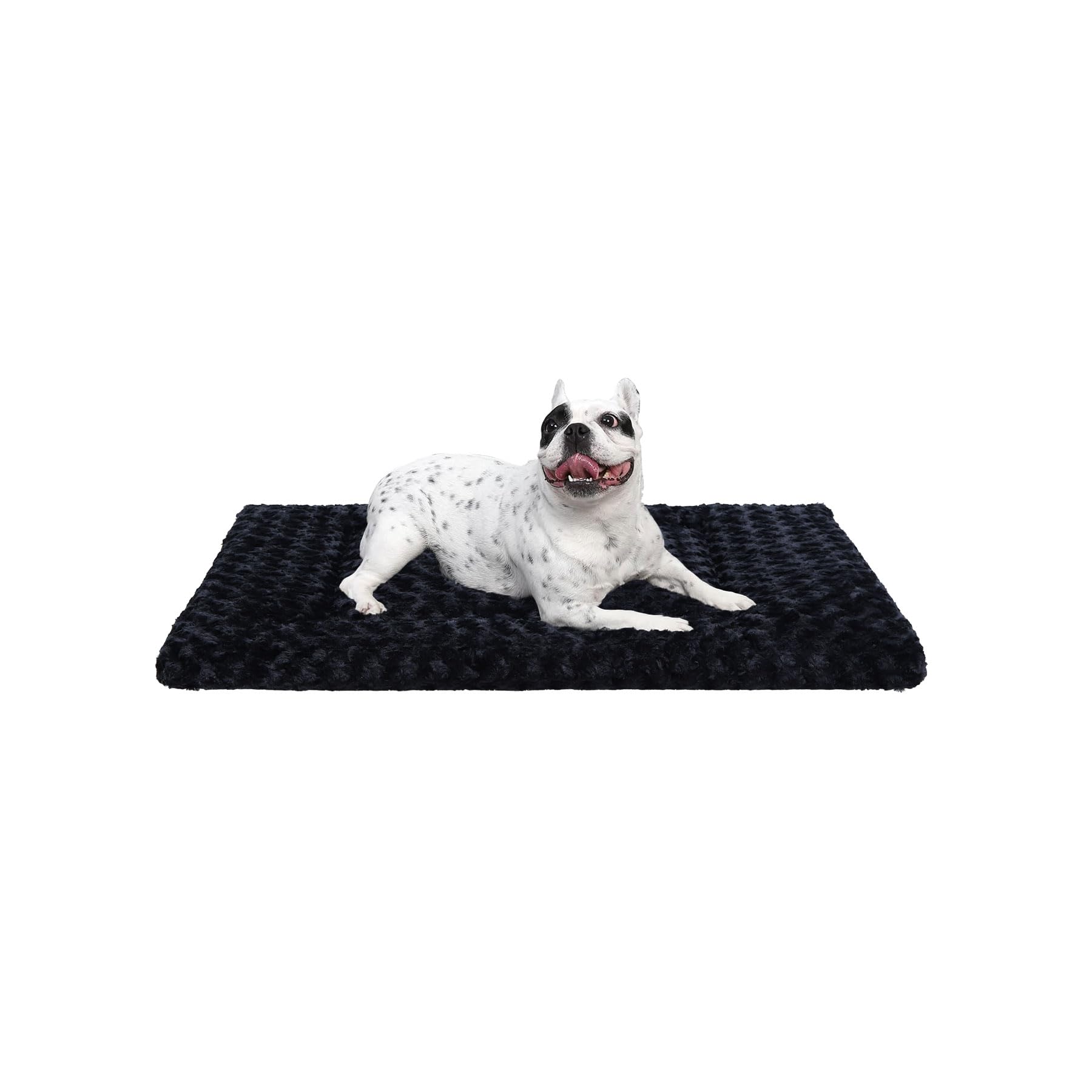 Exsnugy washable dog bed mat with soft plush fabric for cozy comfort and easy care