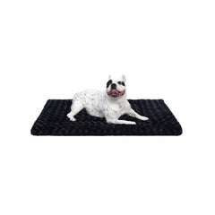 Exsnugy washable dog bed mat with soft plush fabric for cozy comfort and easy care