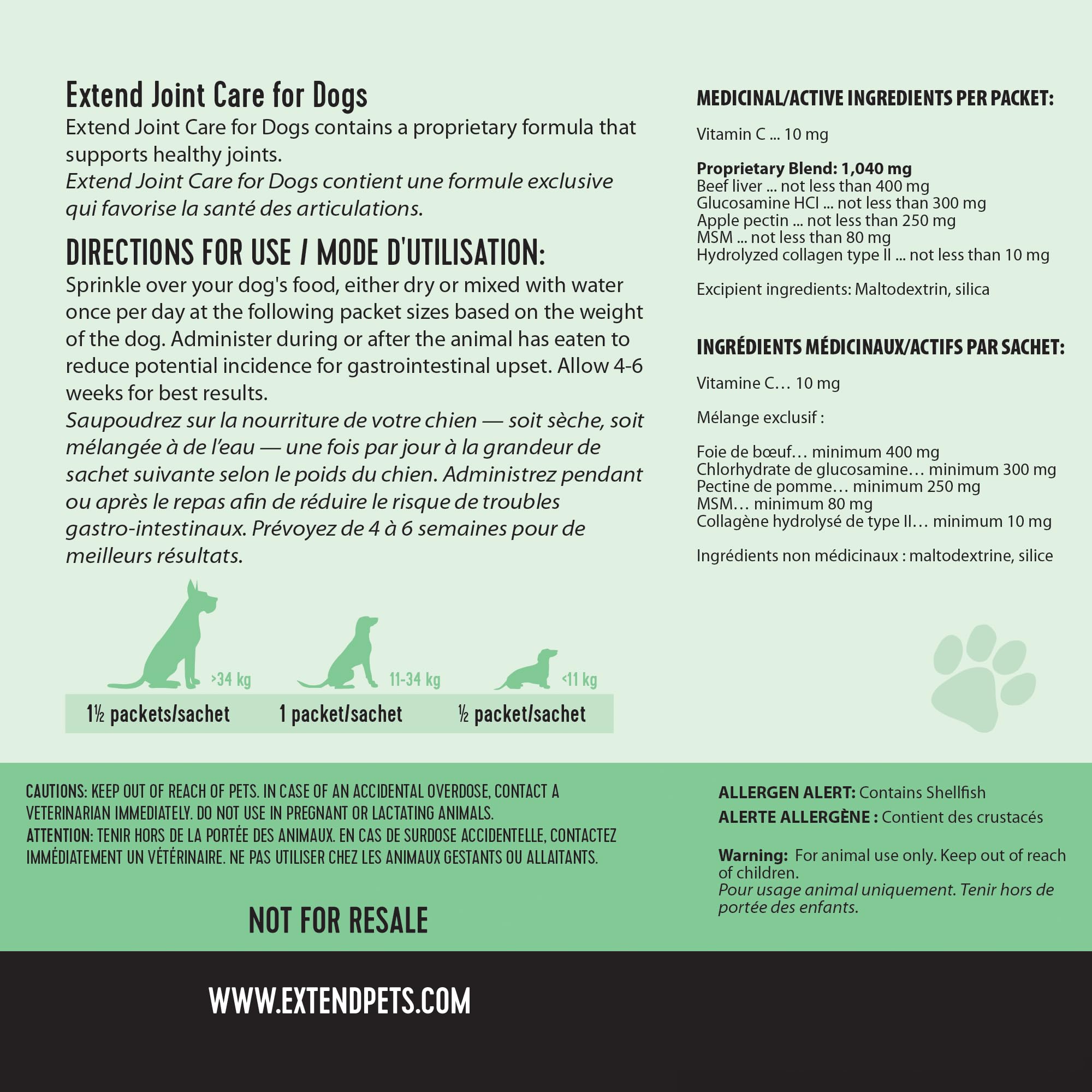 Extend dog playing after using joint supplement for improved mobility
