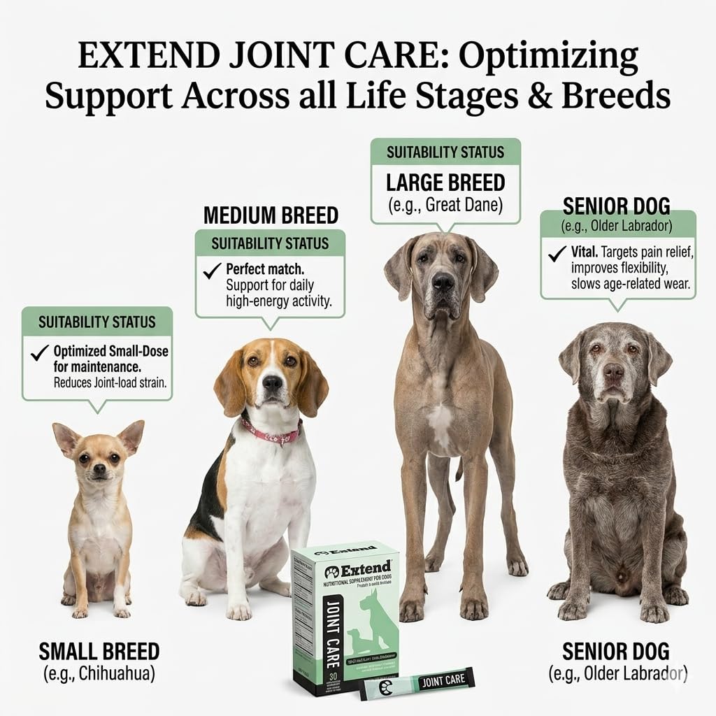 Extend dog joint supplement with beef flavor to please picky eaters