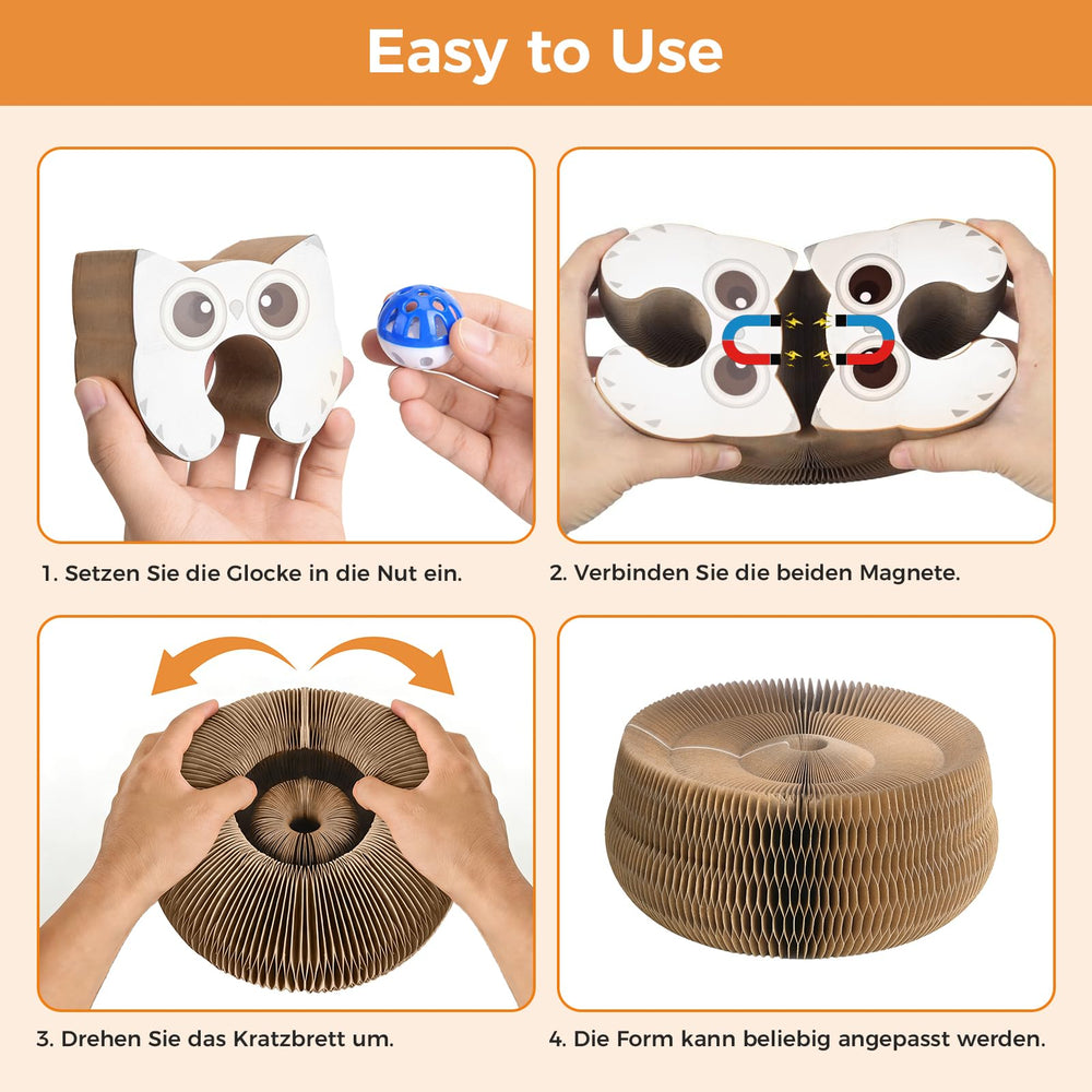 EXTFANS Quick-assembly portable cat toy for travel and reconfiguration.
