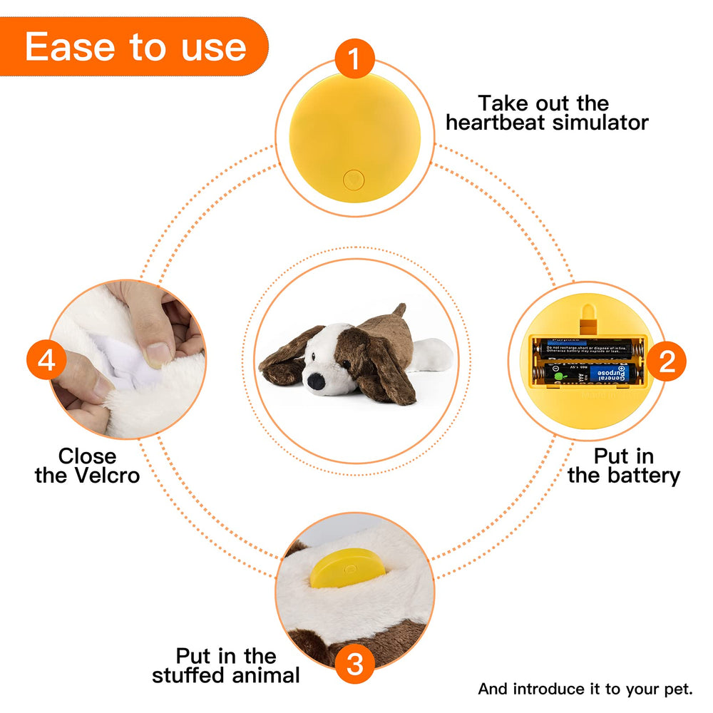 Extragele Heartbeat Puppy Toy hypoallergenic fabric enables safe, gentle play.