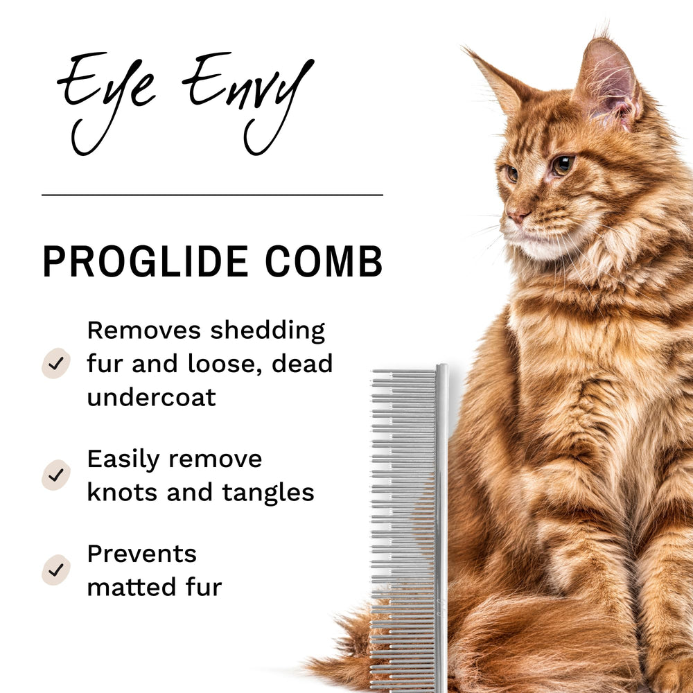 Eye Envy ProGlide detangling close-up eases knots for a smoother coat