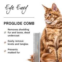 Eye Envy ProGlide detangling close-up eases knots for a smoother coat