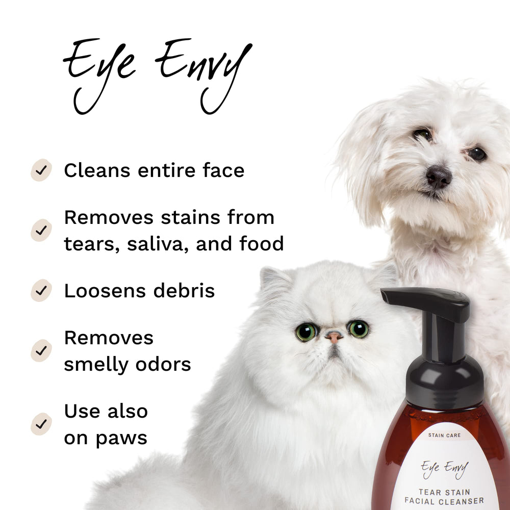 Eye Envy tear stain cleanser foaming lather for safe facial cleaning