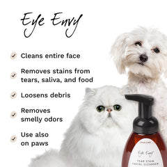 Eye Envy tear stain cleanser foaming lather for safe facial cleaning