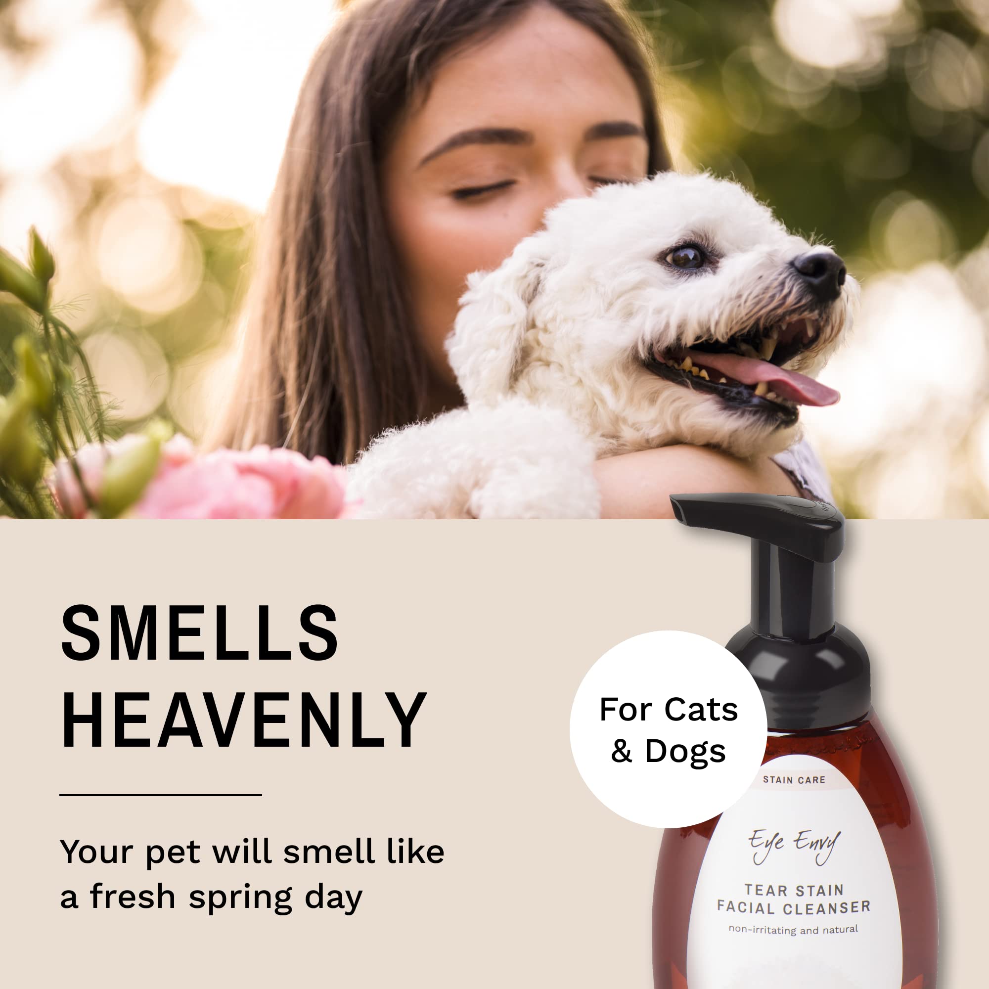 Eye Envy tear stain cleanser puppy-safe application suitable for sensitive pets