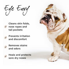 Eye Envy Tear Stain Powder keeps the eye area dry and stain-free.