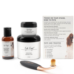 Eye Envy Tear Stain Powder jar with silk-like formula absorbs moisture.