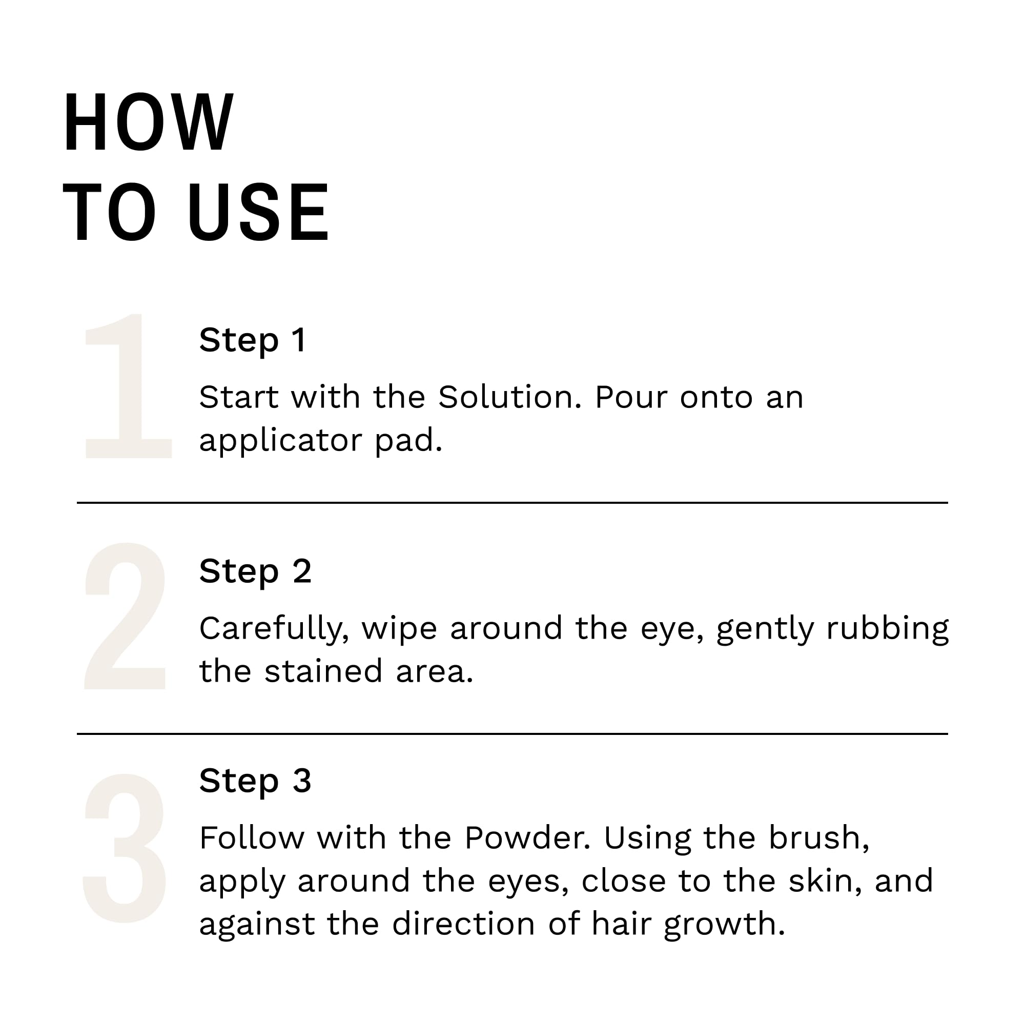 Eye Envy Tear Stain Remover around eyes demonstrates routine use.