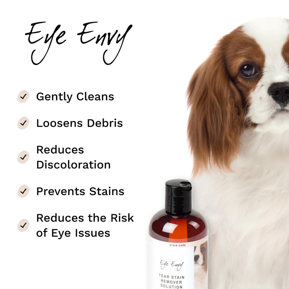 Eye Envy Tear Stain Remover with applicator pads helps lift crust gently.
