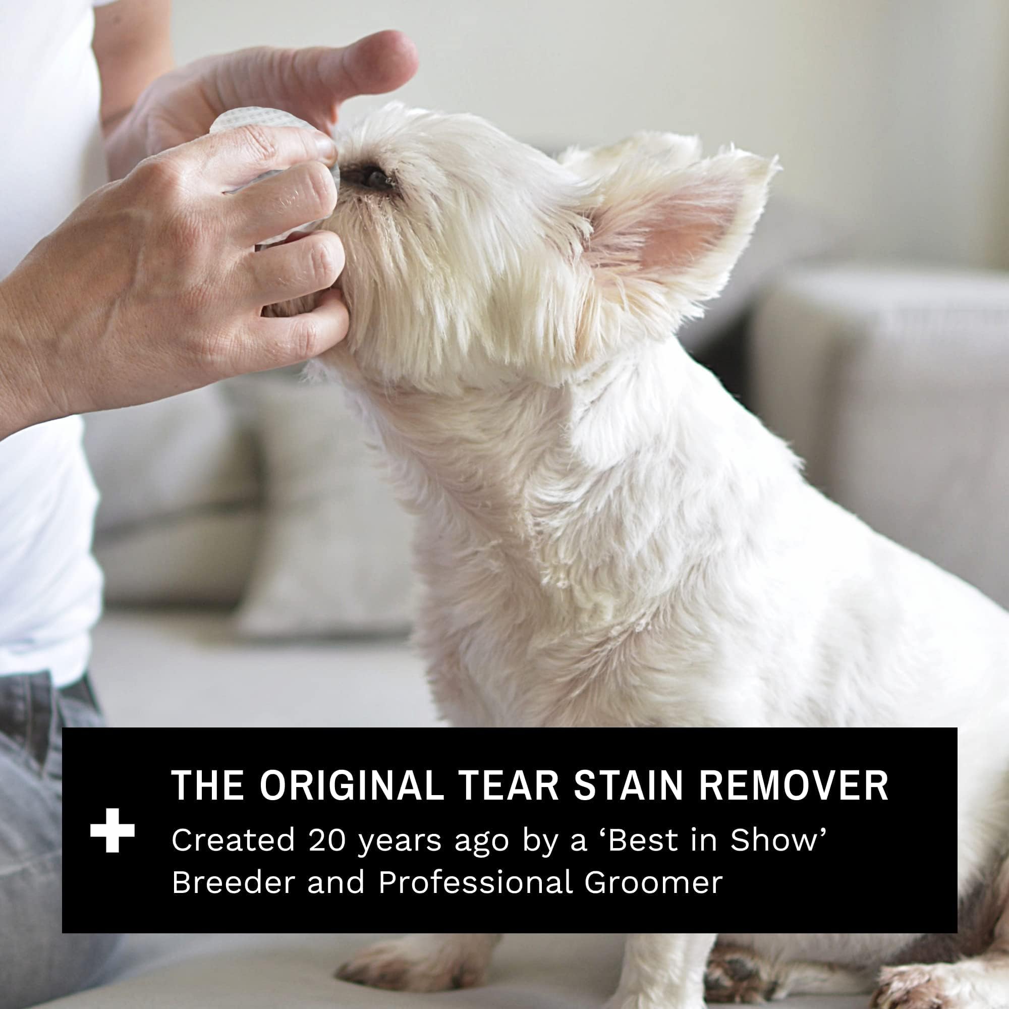 Eye Envy tear stain wipes gentle enough for sensitive eyes.