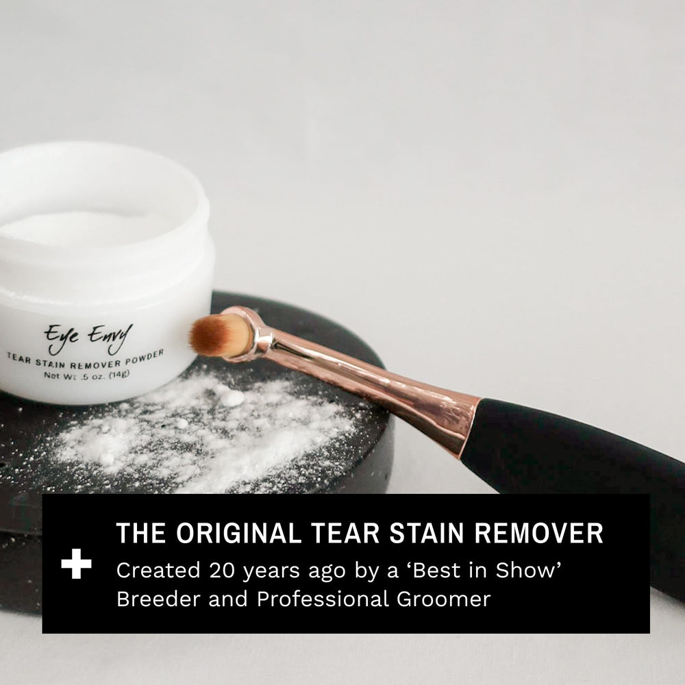 Eye Envy White dog breeds benefit from this stain removal routine.