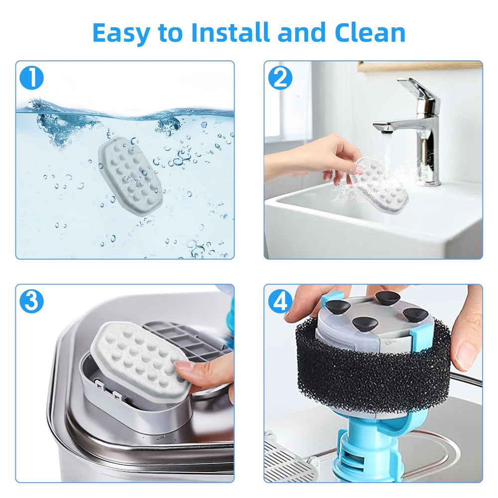 Eyehoce sponge pack for fountain flow and easy cleaning