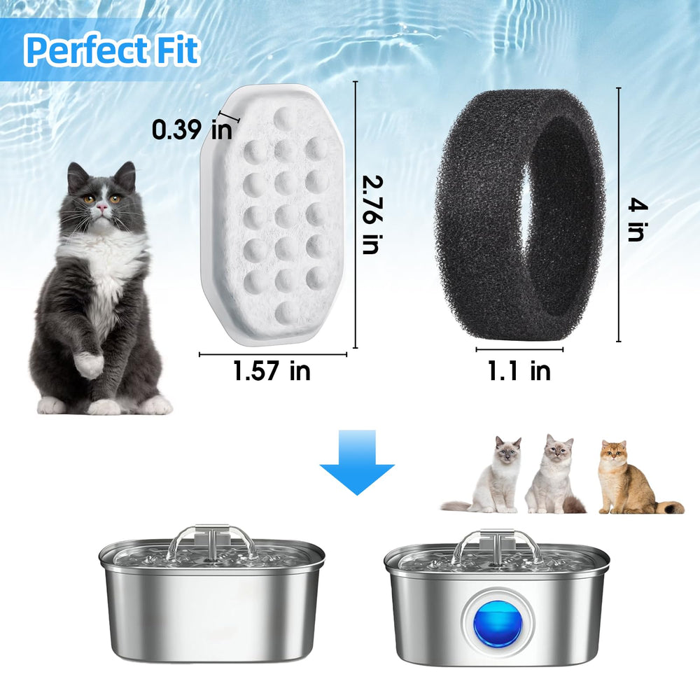 Eyehoce cat fountain refills 20-pack for reliable filtration