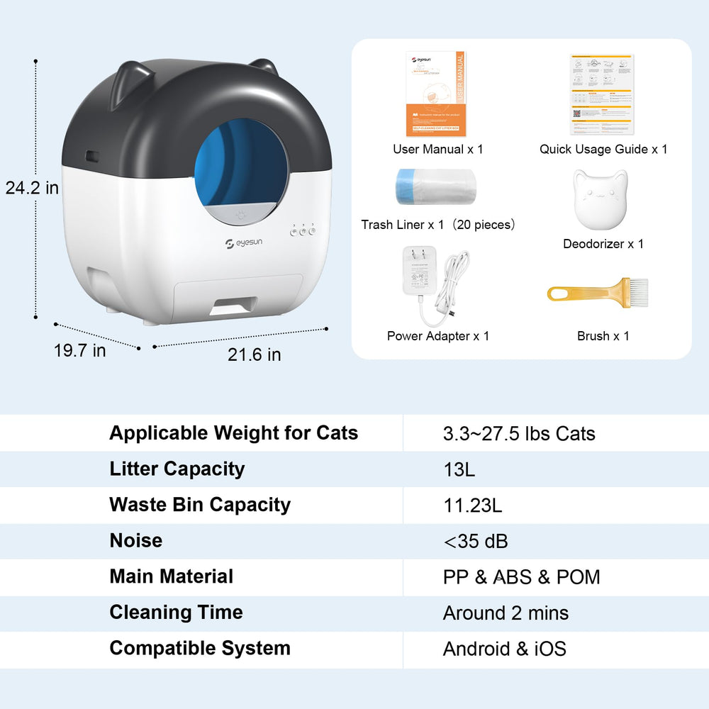 EYESUN quiet operation at 35 dB supports peaceful nights.