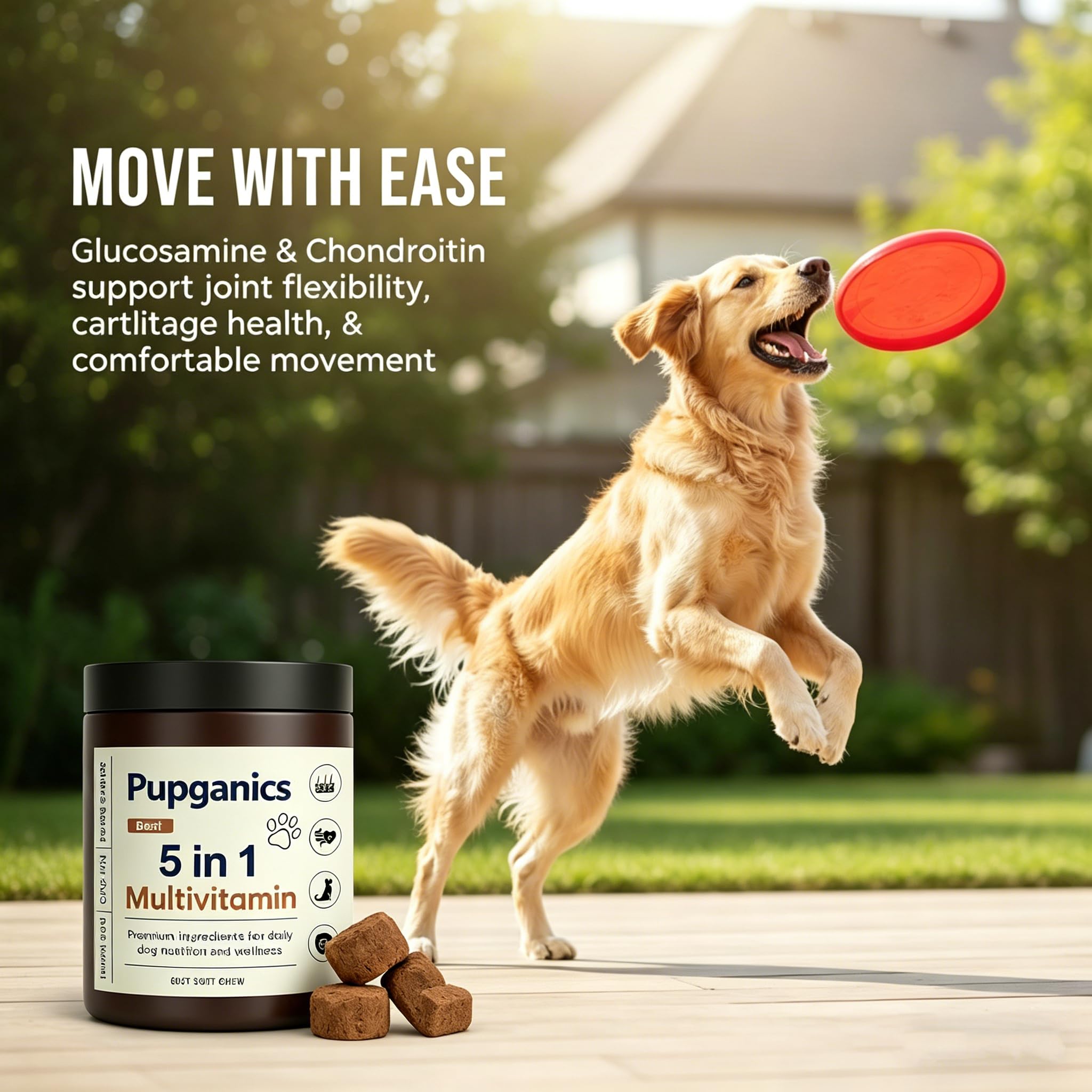 EYUTRD Pupganics chews contributing to daily immune support.