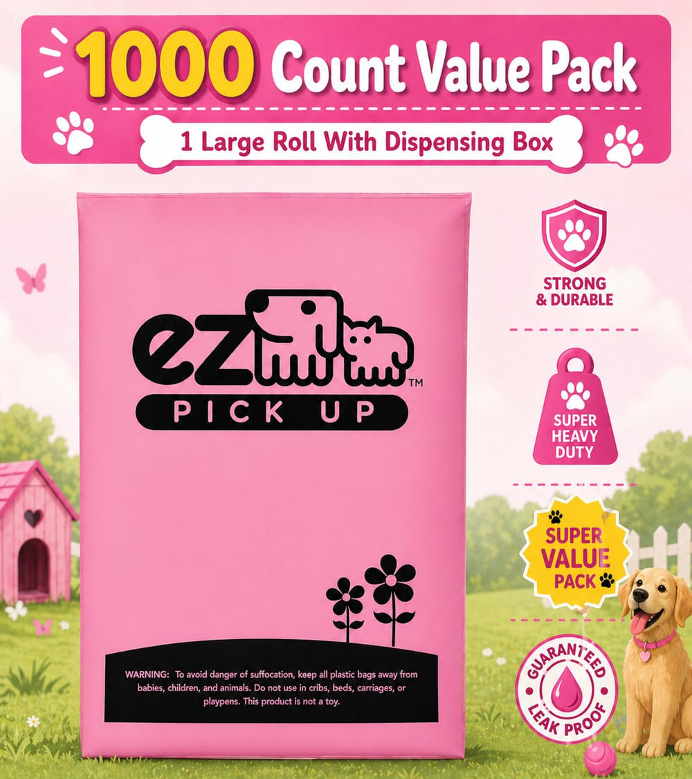 EZ PICK UP 8x13 extra-long dog waste bags on roll