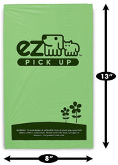 EZ PICK UP top-opening dispensing shown for easy bag access.