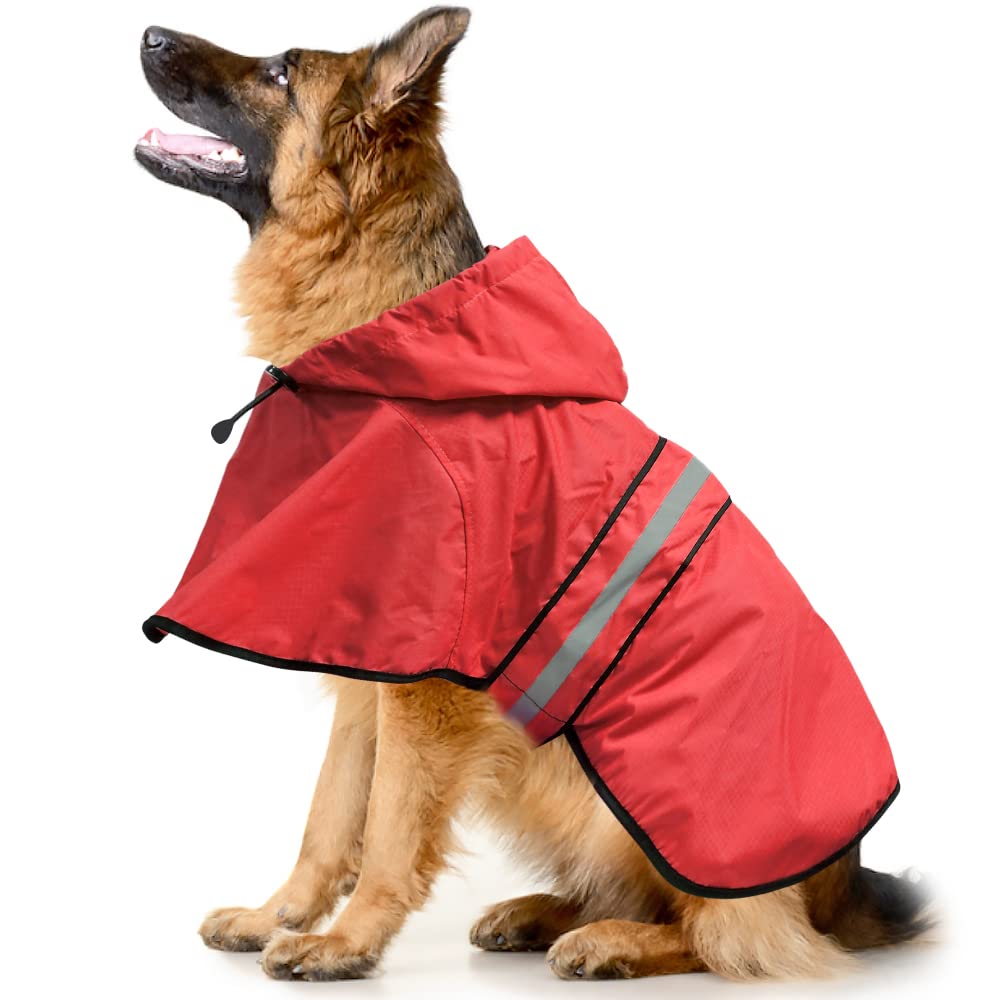 Ezierfy packable dog rain slicker folds compactly for travel and storage