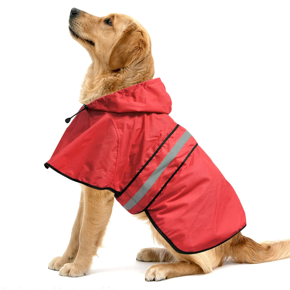 Ezierfy reflective dog raincoat hood enhances nighttime visibility for safe walks