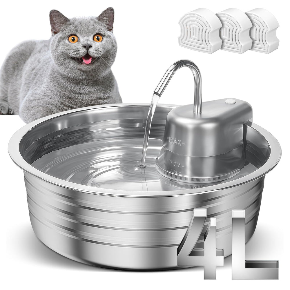 EZMioo cat fountain demonstrates 4L capacity for long hydration sessions