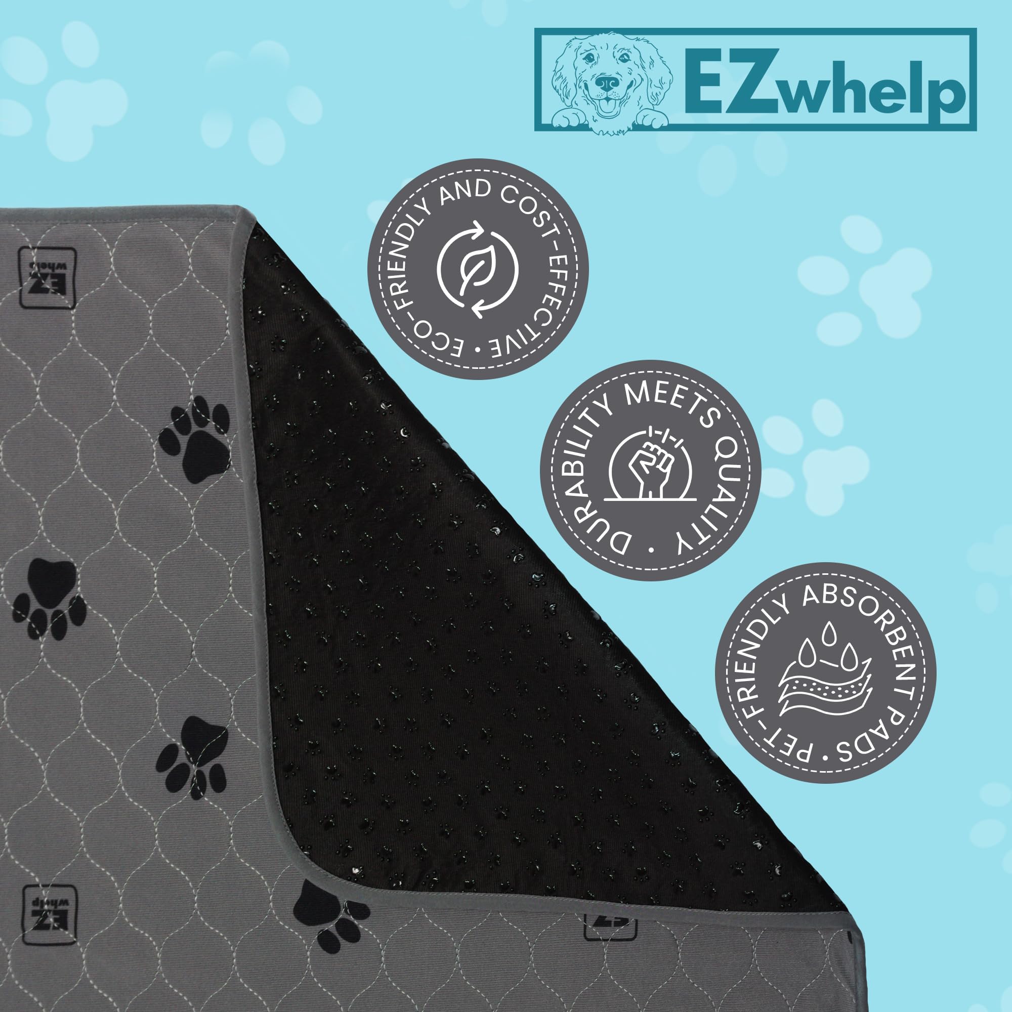 EZwhelp non-slip bottom helps stay in place on slick floors.