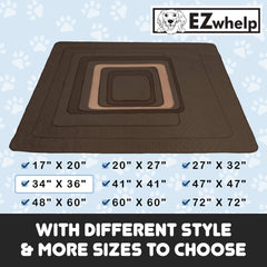 EZwhelp puppy training pad with laminated surface for quick cleanup.