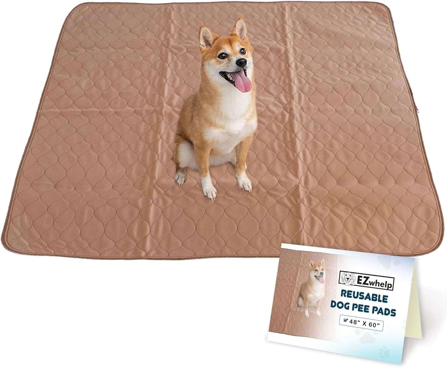 EZwhelp reusable dog pee pad with waterproof laminate protects floors and supports training.