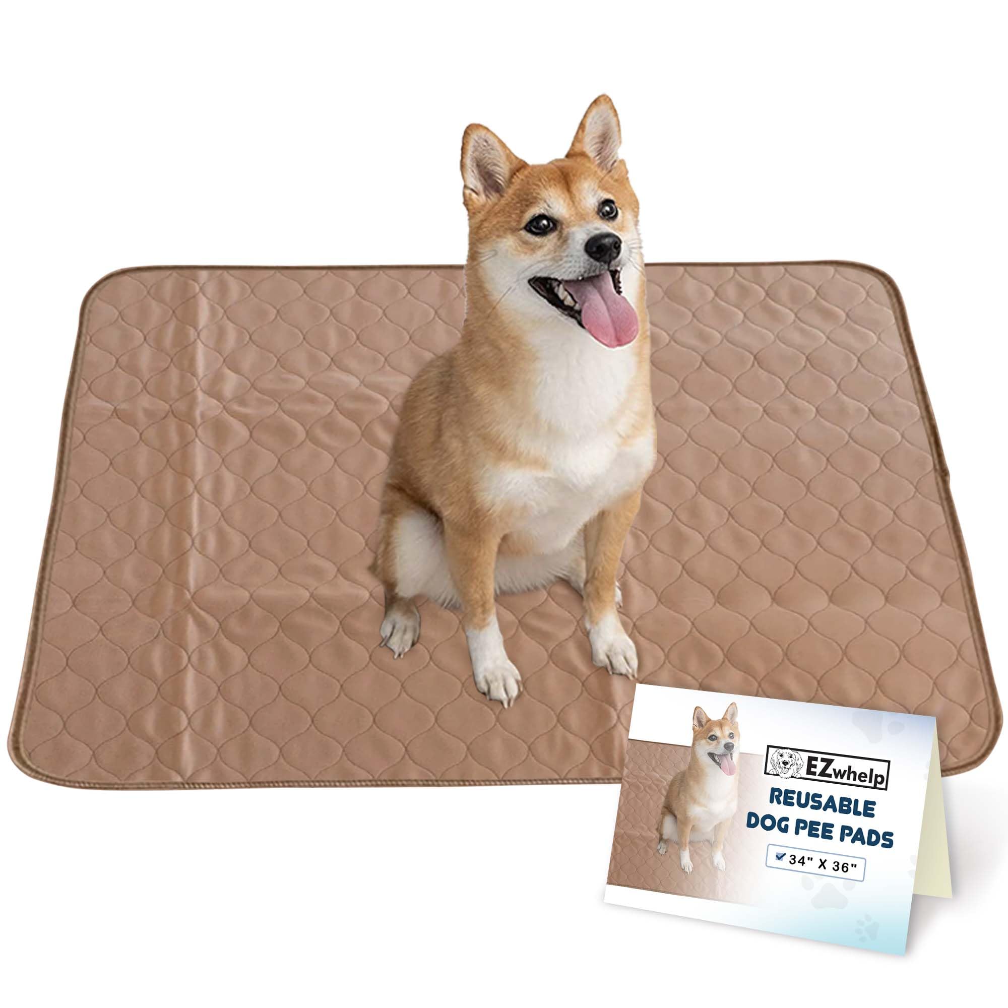 EZwhelp reusable dog pee pad with waterproof top for reliable absorption.