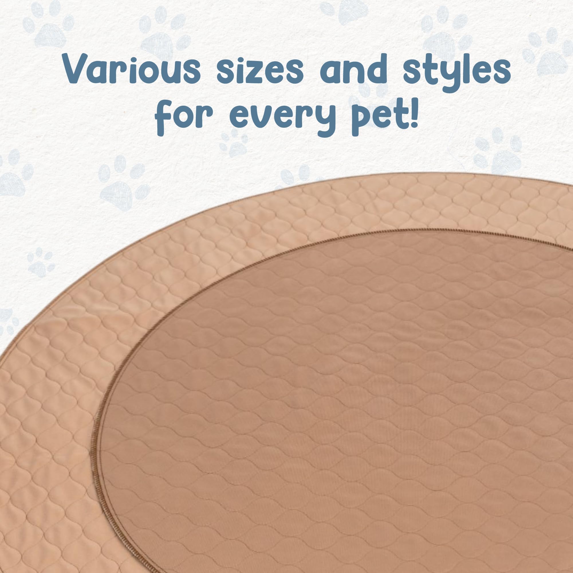 EZwhelp round pee pad machine washable for easy cleaning and reuse