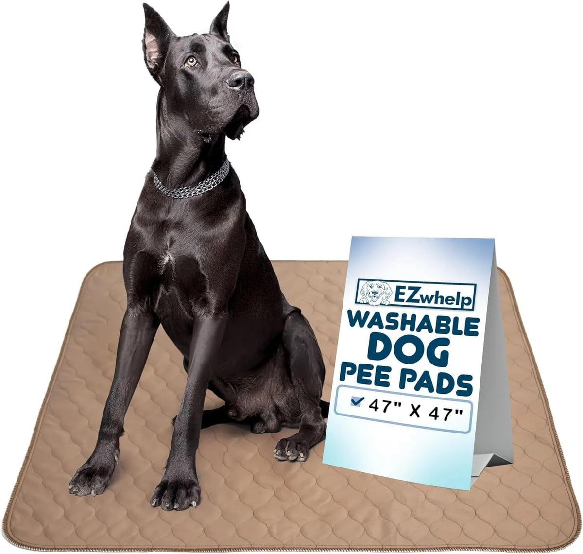 EZwhelp Washable Pee Pad at top view showing soft surface for pets