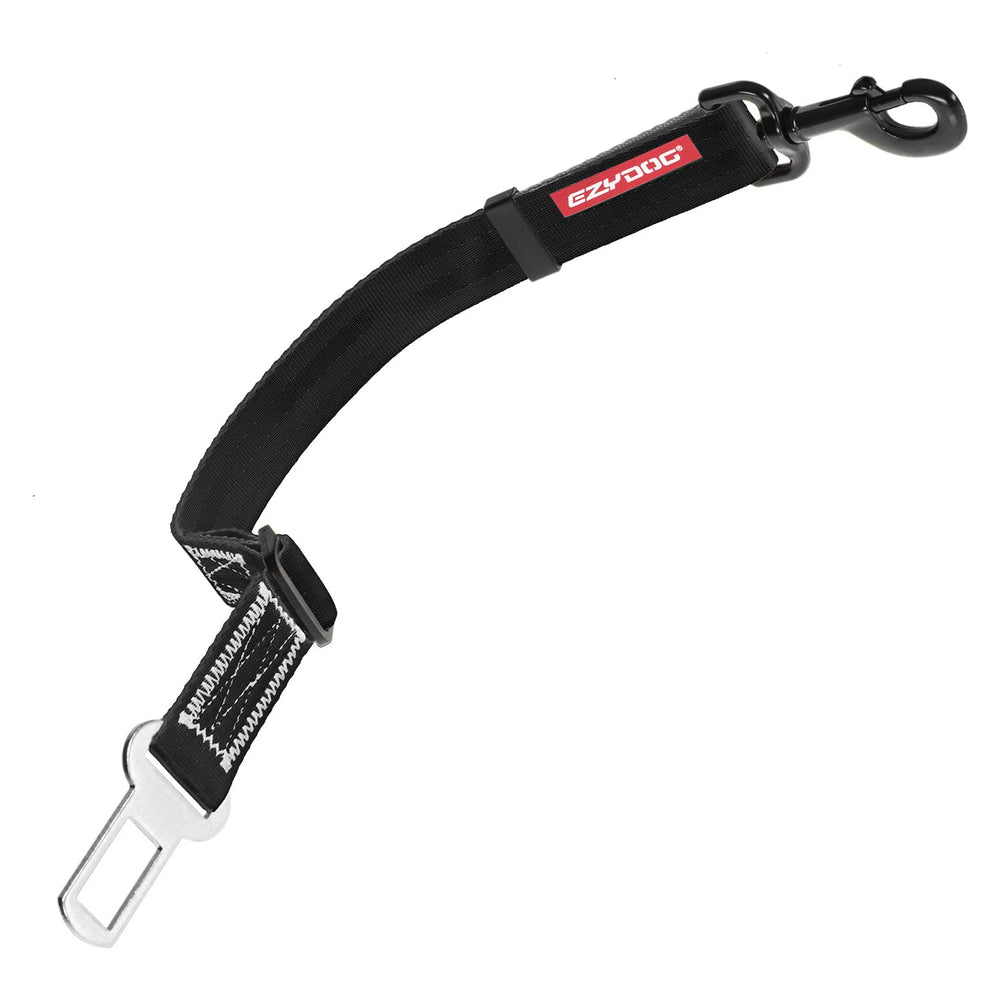 EzyDog Click car seat belt attachment securing your dog safely during rides.