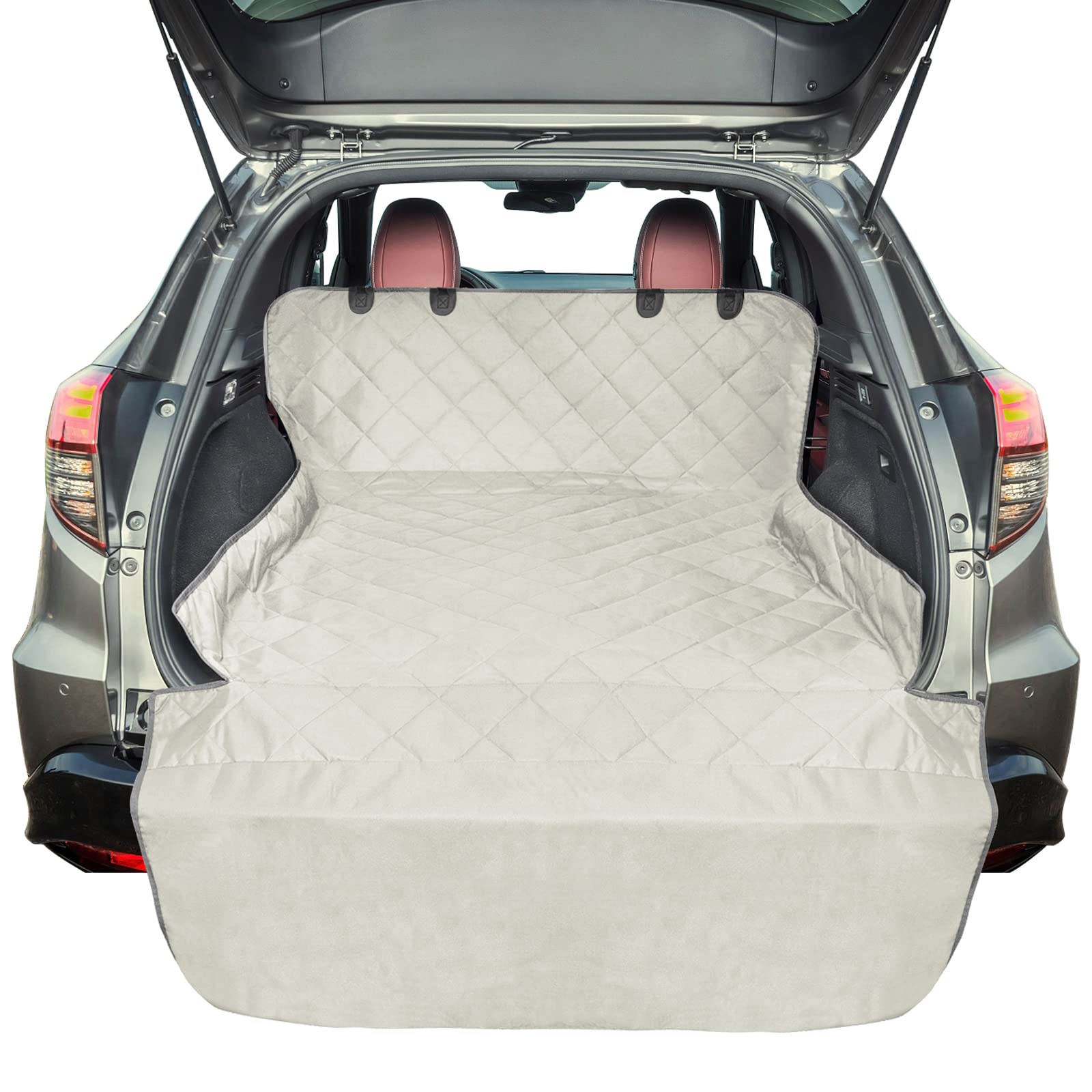 F-color SUV Cargo Liner dog-seat-cover shields cargo area from dirt and fur