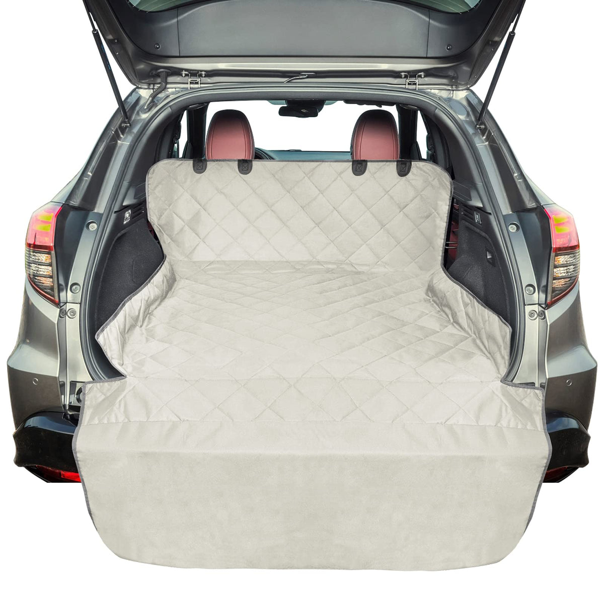 F-color SUV Cargo Liner dog-seat-cover shields cargo area from dirt and fur