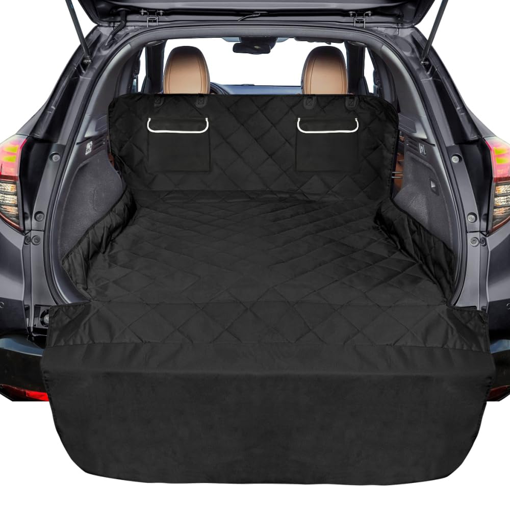 F-color SUV Cargo Liner dog-seat cover protects upholstery during travel.