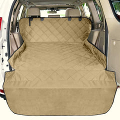 F-color SUV cargo liner for dogs protecting interior from hair and spills.